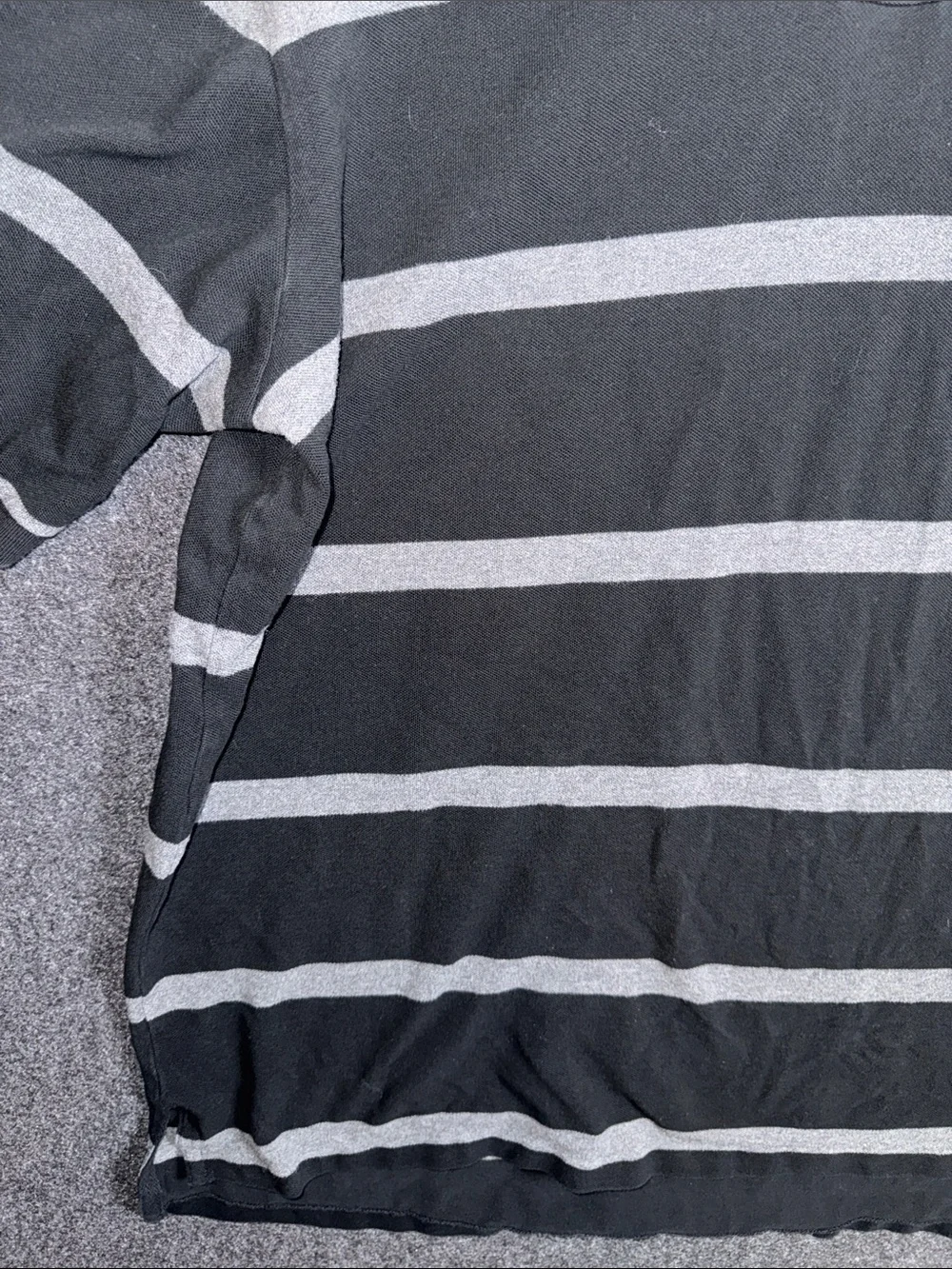 Polo by Ralph Lauren Black with Gray Stripes Men’s Polo Shirt